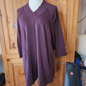 Pure Jill Affinity French Terry Crossover V-neck Women’s Tunic. Size XL